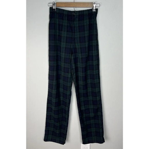 Brandy Melville Women's Tilden Pants in Green Plaid Flannel ONE SIZE - Picture 1 of 7
